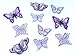 CraftbuddyUS 10 asstd Lilac Iron on Fabric Butterfly Motifs Embroidery Patches