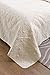 Web Linens Inc Oversized - 3 Piece 100% Cotton Quilted Coverlet Set - Ivory - King/California King 104 x 96 Inches Wrinkle/Fade Resistant Light Weight Luxurious All Season Super Soft Machine Washable