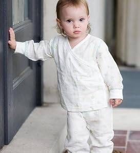 Under the Nile Side Snap Shirt with Rolled Waist Pant Set, Size Newborn