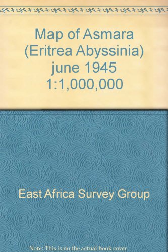 Map of Asmara (Eritrea Abyssinia) june 1945 1:1,000,000