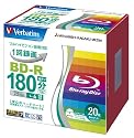 三菱化学メディア Verbatim BD-R (ハードコート仕様) 1回録画用 25GB 1-4倍速 5mmケース 20枚パック ワイド印刷対応 ホワイトレーベル VBR130YP20V1