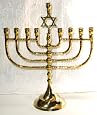 Full-Sized Traditional Brass Chanukah Menorah