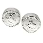 Elegant Baby Rocking Horse First Tooth and First Curl Box - Silver Plated