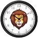 Lion (Head) Cartoon JP Wall Clock by WatchBuddy Timepieces (Hunter Green Frame)