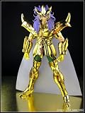 Saint Seiya Myth Gold Cloth Scorpio Milo Action Figure Complete Set [W/ Gold Scorpio Metal Plate and One Myth Cloth Display Stand]