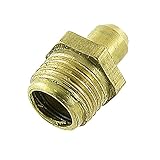 uxcell グリースニップル　M10 10mm 　10.6 x 10.6 x 15.5mm　真鍮トーン