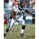 Derrick Harvey Autographed Jacksonville Jaguars (White Jersey) 8x10 Photo