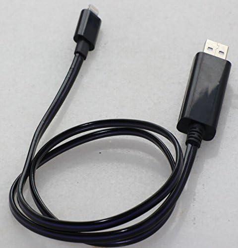 DS Link Light Up Luminescent Visible Current Flow Smart Charger and Sync Cable for iphone6 5S 5C iPad mini ipad air etc (Black/Purple) 80cm