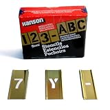 ステンシル 真鍮製プレート 英数字 45ピースセット 1/2インチ 1.2cm