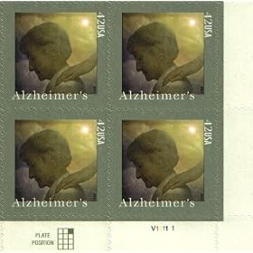 2008 ALZHEIMER'S #4358 Plate Block of 4 x 42 cents US Postage Stamps