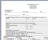 Custom Obstetrics and Gynecology (Ob Gyn) Review of Systems Form