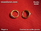 BOUCLES D'OREILLES PLAQUE OR 062405