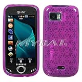 Hot Pink Snowflake Flexi Skin Case for Samsung Mythic A897 AT&T