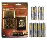 Hitech- Super Fast Charger & 4 AA and 4 AAA Rechargeable Batteries for Kids' Electronics Learning System