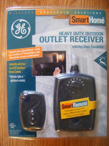 SmartHome Heavy Duty, Outdoor Outlet Receiver with Key Chain Transmitter