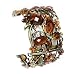 Golden Brown Crystal Butterfly Bangle Bracelet Fashion Jewelry