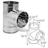 Buy 6'' DuraBlack Stainless Steel Tee w Clean-Out Cap by DuraBlack