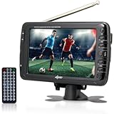 Axess 7-Inch, LCD TV with ATSC Tuner, Rechargeable Battery and USB/SD Inputs, TV1703-7