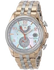 Citizen Womens FC0006-52D World Time A-T Eco-Drive Mother-Of-Pearl Dial Watch