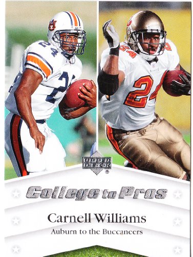 2007 Upper Deck College To Pros Carnell Williams - Tampa Bay Football Cards)