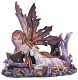 Purple Fairy With Unicorn Collectible Figurine Decoration Statue Décor