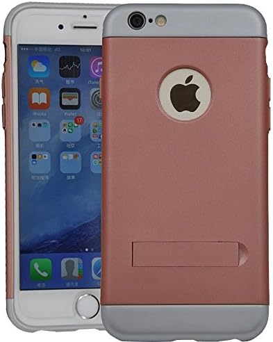 IPhone 6 case, 6S case, Hua Er RUN(Gorgeous) Matte Texture Design, Flexible and Convenient Hard Protective Case Exquisite Simplicity (version 4.7) (Retail Packaging) - Pink / Silver
