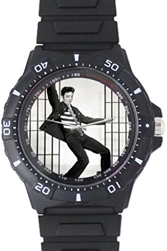 Special Elvis Presley Design Black Plastic Wrist Watch for a Special Gift
