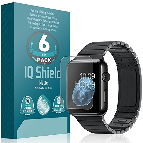 Apple watch 38mm screen protector, iq shield matte (6-p…