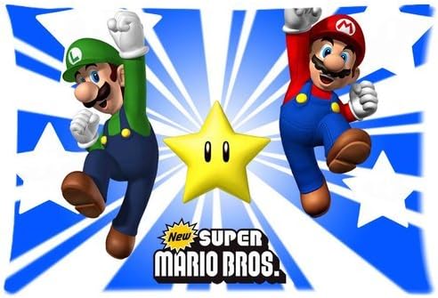 Custom Cotton Pillow Cases Super Mario Luigi Printed Zippered Cushion Cover Case 20x30 inch(Two Sides Printed)