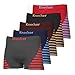 Men's Both Side Stripes Printed Nylon Stretchable Boxer 5-Pcs Set, One Size, Asst