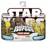 Star Wars Galactic Heroes Chewbacca & Disassembled C-3PO Figures
