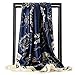Fonshow Silk Scarf Neck Scarves Womenâ€™s Large Square Satin Hair Scarf 35 x 35 inches (AC09)