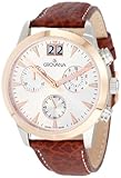 IMAGE OF Grovana Men's 1722.9552 Dress Chronograph Analog Rose Gold Silver Watch
