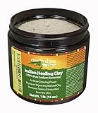 16 Oz Pure Bentonite Indian Healing Clay Powder From Wyoming - FREE EBOOK - Natural Face Mask Detox, Organic Skin Pore Cleansing, Rejuvenates Skin and Hair - Helps Acne, Psoriasis and Eczema