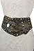 TFJ Women Extra Wide Western Fashion Hip Belt Big Metal Buckle Beads Studs Silver S M L Xl