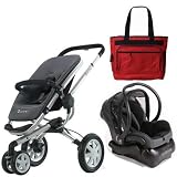 Quinny 2010 Buzz 3 Travel System in Storm Black with Free Fashionable Diaper Bag