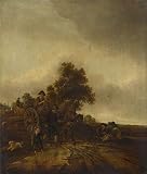 Oil Painting 'Isack Van Ostade A Landscape With Peasants And A Cart ' Printing On High Quality Polyster Canvas , 30 X 35 Inch / 76 X 90 Cm ,the Best Bar Decor And Home Gallery Art And Gifts Is This Vivid Art Decorative Prints On Canvas