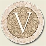 AutoCoaster ~ Monogram initial V ~ Tile Drink Coaster for car cupholder - cod...
