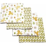 Disney Baby Bedding Lion King Jungle Fun Flannel Blanket, 4-pack
