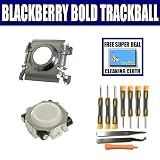 Unreal replacement Trackball with Ring and Dock with 10 Piece Opening Tool Set for BlackBerry Bold 9000
