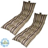 Vera Cruze Chaise Lounge 2 Piece Patio Furniture Cushion Set