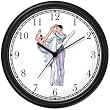 Ballerina and Ballet Dancer Couple No.2 - Wall Clock by WatchBuddy Timepieces (Black Frame)