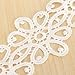 KINGSO 3 Yards Fabric Flower Lace Trimming For Costume Dress Sewing Crafts White