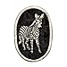 ID 0752 Zebra Badge Patch Wild Life Zoo Portrait Embroidered Iron On Applique