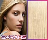 18 Inch Bleach Blonde 613 Full Head Clip In Human Hair Extensions High Quality Remy Hair