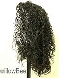 22 Long Off black,Blue medium spirals synthetic wigs