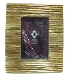 Concepts Frames, 4x6 Inch Photo Opening Gold Ripple Pattern Wood Picture Frame