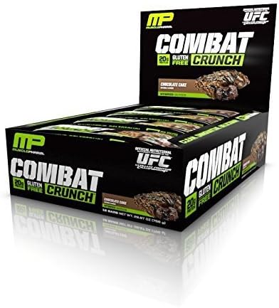 Muscle Pharm Combat Crunch-Chocolate Cake-12 Count,net wt 26.67OZ
