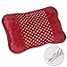 WITERY Electric Rechargeable Heating Bottle Heat Hot Water Pad Heating Bag with Fleece Hand Warmer Portable Safe Explosion Proof No Water Injection for Arthritis and Pain Relief(Red)