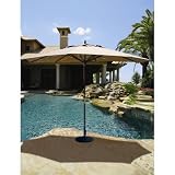 8 X 11 Oval Market Umbrella - Quick Ship Fabric: Brick B Grade